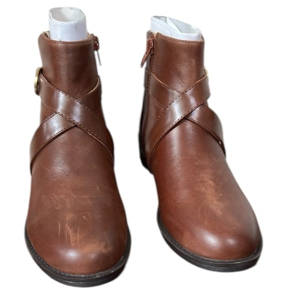 Rockport Vickey Belt Leather Cognac Bootie Size 5 - Picture 5 of 12